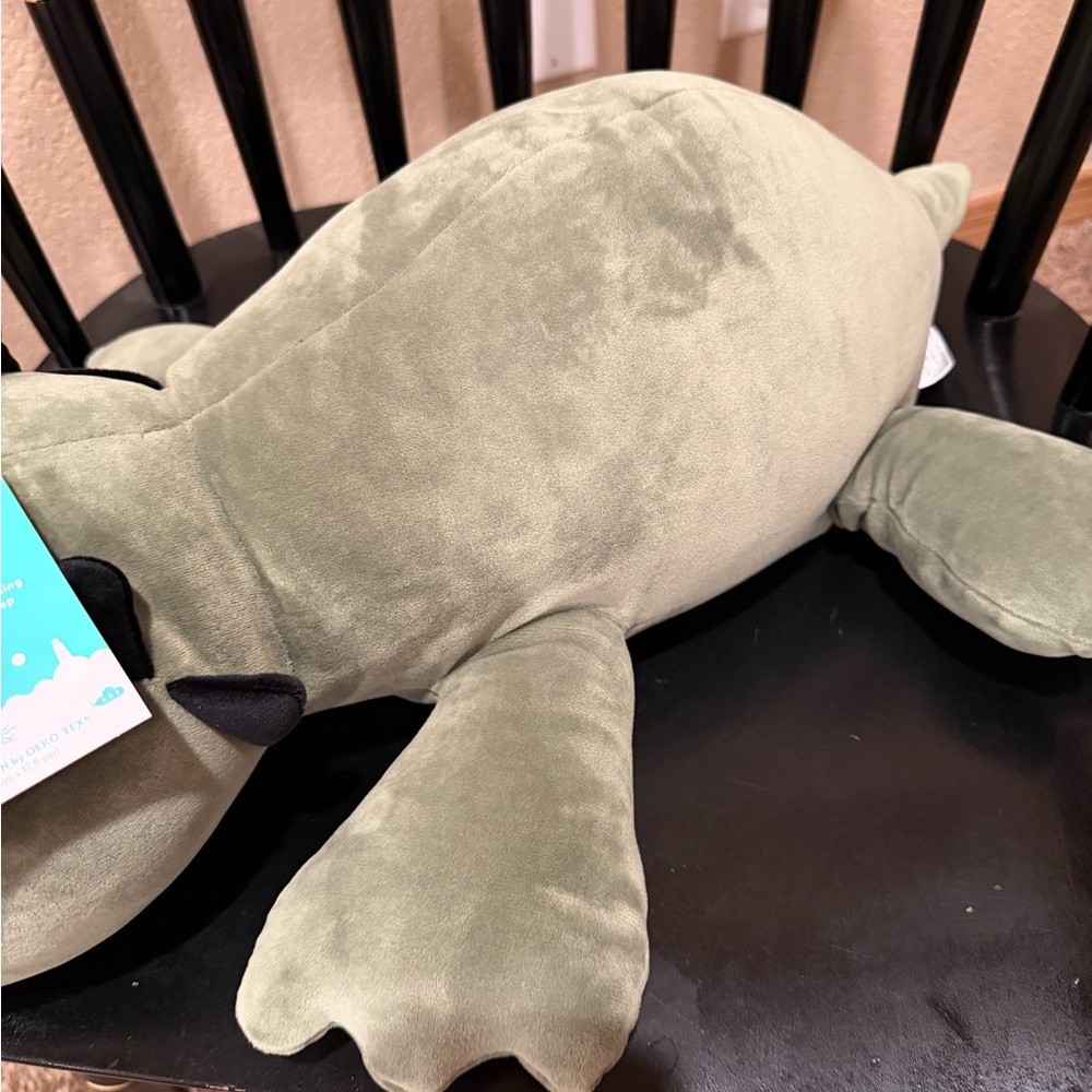 NWT Dinosaur Weighted Plush Kids' Throw Pillow Green - Pillowfort™ - Picture 4 of 9